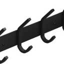 VAEHOLD Wall Hooks, Heavy Duty Aluminum Towel Hooks for Hanging Coat, Hat, Key, Clothes, Closet Hook Wall Mount for Kitchen, Bathroom, Office (C Shape Coat 4 Hooks 1 Pack)