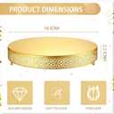 Wenqik Cake Stand 16 Inch Round Metal Cupcake Dessert Wedding Cake Stand Cookies Display Holder Fruit Serving Tray for Table Wedding Birthday Anniversary Party(Gold)