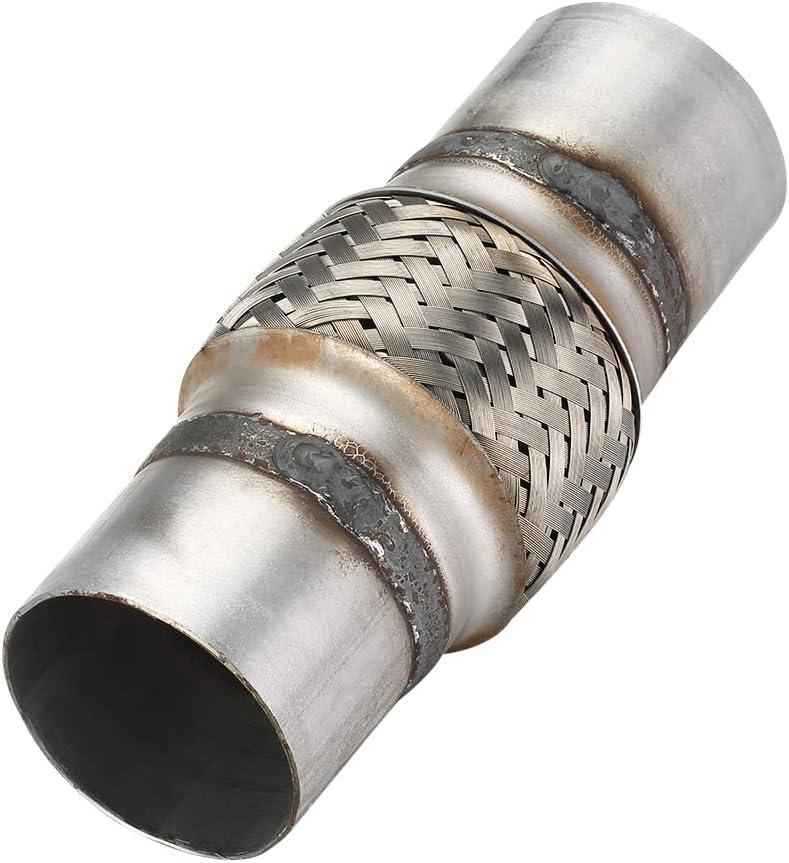 Exhaust Flex Pipe, 2.5''x 4''Stainless Steel Heavy Duty Exhaust Flex Pipe, Double Braid Exhaust Flex Tube, Overall Length 8''