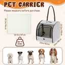 1 Pack Enclosed Dog Car Seat Carrier for Small Medium Dogs Cats 19.5 x 19 x 20 in Soft Sided Pet Travel Crate Kennel for Back Seat Breathable Mesh Windows, Foldable Kennel with Pad and Pocket