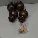 Michanco 4 Inch Wood Furniture Legs Bun Feet Replacement Chunky Wooden Furniture Feet for Sofa Couch Set of 4 (4 Inch Espresso)