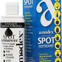 Amodex Ink & Spot Remover for Clothes, Leather and Skin - Removes Ink, Ballpoint, Sharpie, Grease and More, Works on Set-in Stains, Gentle but Powerful, 4oz/120ml Bottle