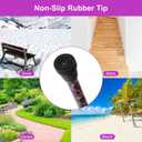 supregear Folding Cane, 5-Level Adjustable Height Walking Stick Lightweight Collapsible Portable Travel Cane with Wrist Strap and T Handle for Elderly Disabled Men Women (Purple Floral)