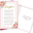 Heartfelt Birthday Card for Daughter, Sentimental Graduation Card, Sweet Poem Birthday Gift from Mom Dad, Loving Gift Ideas for Daughter