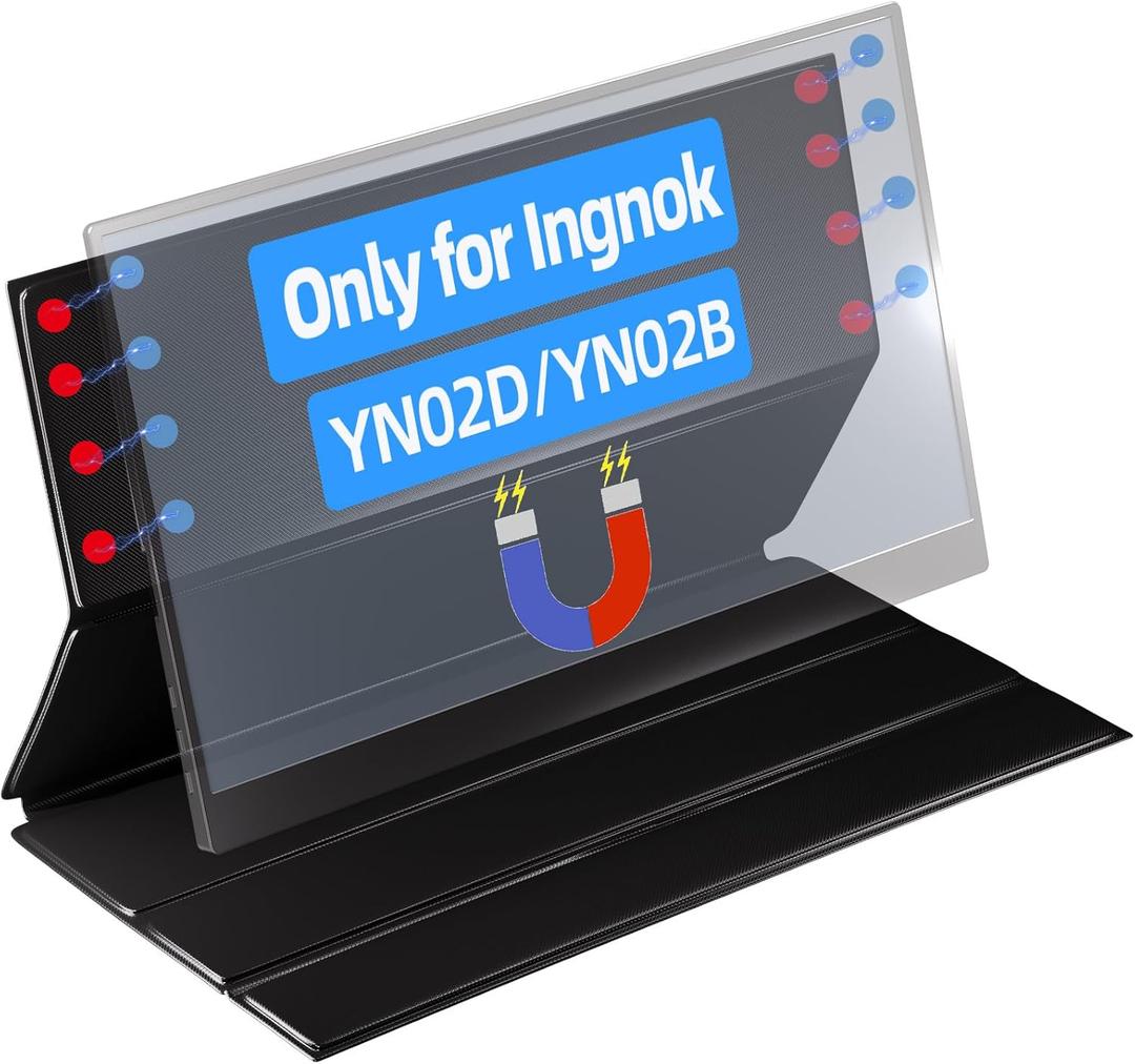 Ingnok Portable Monitor Cover Stand - Applicable to YN02D/YN02B Smart Cover with Ultra-Thin & Ultra-Light Design, Magnetic Attachment for Enhanced Protection
