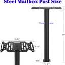 43" Tall Mailbox Post with Mounting Bracket, Mounting Post for Use with Mailbox Bracket,Heavy Duty In-Ground Post for Outdoor Mailboxes,Compatible with Mail Boss, Architectural MAILBOXES, Gibraltar