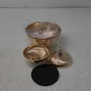 Metal Urn Vases for Centerpieces - 6.3" Tall Flower Pot Planters, Wedding Table Decor, Party Reception, Home Floral Arrangement (2, Gold)