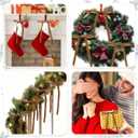 5 x Christmas Decoration, Velvet Christmas Wreath Bows for Christmas Tree Decoration, 30PCS, 5 x 7 Inch (Brown)