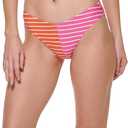 Tommy Hilfiger Women's Low Rise Cheeky Bikini Bottom (X-Large, Dahlia Combo)
