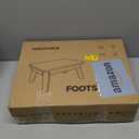 HOUCHICS Wooden Step Stool,One Step Stool for Adult Kids,Wood Bedside Step Stools for Adults,Bathroom,Bedroom (White)