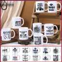 Didaey 12 Pcs Police Gifts Mugs Bulk - National Police Week 11oz Ceramic Cups Appreciation Gifts for Officer Policemen Memorial Day Academy Policeman Retirement Law Enforcement Academy Graduation