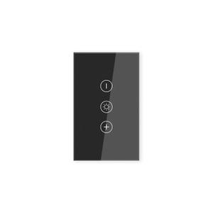 Smart Dimmer Switch Need Neutral Wire No Hub Required,2.4GHz Wi-Fi Light Switch APP Control Work with Tuya and Smart Life,FCC Certified,Smart Home Device 110/220VAC,Black Dimmer