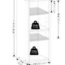 Furinno Fulda Book Shelf, 2-Tier Narrow Bookshelf, Bookcase with 8-in Width Storage Shelf, 9.3 x 7.9 x 21.2, for Living Room, Bedroom, Home Office, Plain White, 2-Tier, 8W