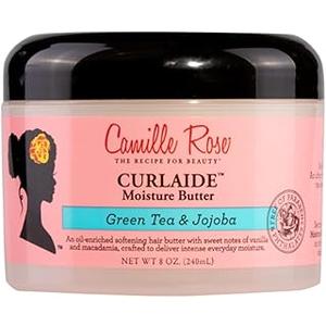 Camille Rose Curlaide Moisture Butter, Hair Styling Cream for Intense Moisture to Strengthen and Nourish Strands, 8 oz