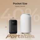 Hotdot Hand Warmers Rechargeable, Heat Levels (104131F), Real-Time Temp & Battery Display, Electric Hand Warmers, Fast Heating, Fits in Gloves/Pocket, Gifts for Women & Men (AI-Black 2Pack)