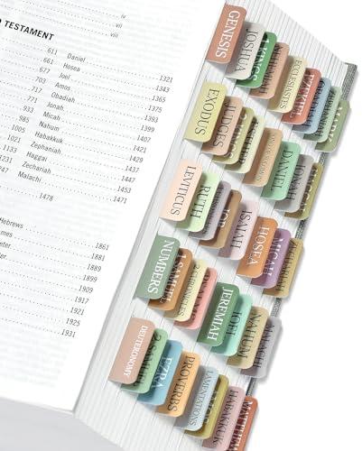 Bible Tabs for Women & Men, Laminated Bible Tabs for Study Bible, Large Print Neutral Bible Tabs for Easy Navigation, Boho Theme, Bible Index Tabs