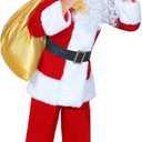 Boy Santa Suit, 5 Pcs Children's Santa Costume Kids Santa Claus Costume Outfit for Halloween Cosplay (Red Zipper), Size: 3-5 Y