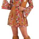 Fun World Costumes Women's Peace Love Hippie Adult Costume, Medium