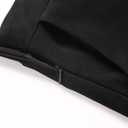 IDEALSANXUN Womens Plaid Wool Skirts Elastic Waist A-Line Pleated Tartan Long Skirts (Black)