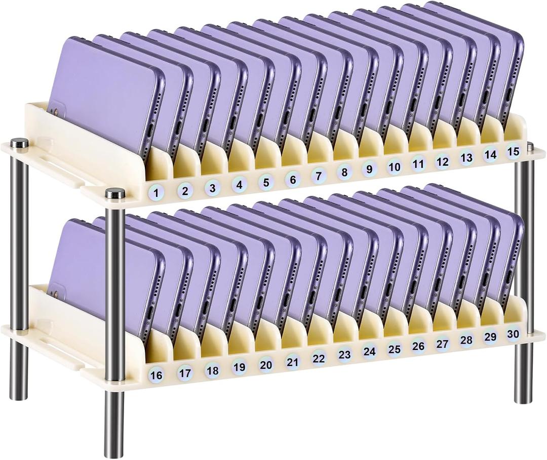 Cell Phone Holder Organizer Multifunctional Desk Organizer Mobile Phone Holder for Office School Home (30 Slots)