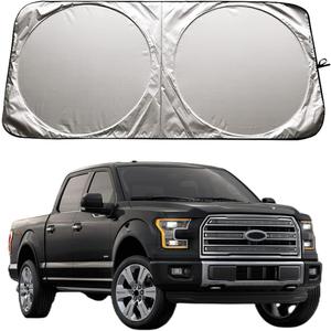 XHRING Windshield Sun Shade for Ford F150 F-150 F250 F350 1996-2024 2025 2026 Raptor Expedition 1997-2025 Escape 2013-2019 Accessories, Car Front Window Sunshade Sun Visor Shield for Transit 2012-2025
