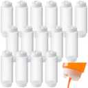 Singhoow 8 Pcs 32 oz Condiment Squeeze Bottles Restaurant Plastic Sauces Squeeze Ketchup Dispenser Inverted Refillable Large Clear Dressing Bottles for Restaurant Kitchen Catering