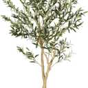 Realead 6ft Faux Olive Tree, Tall Olive Tree Plants, Fake Potted Olive Silk Tree, Artificial Olive Trees for Modern Home Office Living Room Floor Decor Indoor