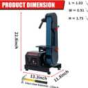 Bucktool Variable Speed 242 Inch Belt Sander 3.5A DC Motor with Control Panel, Quick Belt Release, Adjustable Foot, Horizontal or Wall-Mountable Bench Machine for Knife Making and Metalworking