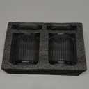 2 Pack Glass Qtip Holder Dispenser - Bathroom Organizers and Storage, Clear Apothecary Jars Set, Bathroom Essentials Accessories Decor, Vanity Makeup Storage Organizer (Clear)