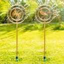 Lasnten 2 Pcs 42.91" H Stainless Steel Butterfly and Dragonfly Ornamental Sprinkler Spray for Yard Lawn Garden Landscape Watering Irrigation System Ornamental Sprinkler Decorative for Flower Bed Art