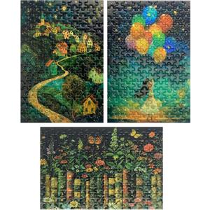 150 Pieces Mini Jigsaw Puzzles for Teens & Adults,6 x 4 Inches,Mini Puzzles,Travel Puzzle,Small Micro Puzzles,Challenging Difficult Puzzle,3 Pack Dream Series