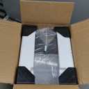 EUHOMY Nugget Ice Maker Countertop with Handle, Ready in 6 Mins, 34lbs Per Day, Removable Top Cover, Auto-Cleaning, Portable Sonic Ice Maker with Basket and Scoop, for Home/Party/RV/Camping (Black)