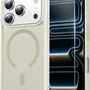 Temdan for iPhone 17 Pro Case with Screen Protector, Compatible with Magsafe, Anti-Yellowing, Military-Grade Protection, Shockproof Slim Magnetic Phone Case Cover, Antique White