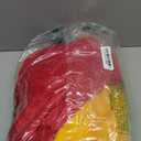 COSUSKET Snug Fit Unisex Adult Onesie Pajamas, Flannel Cosplay Animal One Piece Halloween Costume Sleepwear Homewear,Red/Yellow, Large