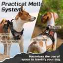 rabbitgoo Tactical Dog Harness for Large Dogs, No Pull Military Service Vest with Handle & Molle, Easy Control for Training Walking, Adjustable Reflective Straps, Black, XL