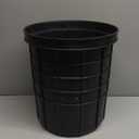 Perforated Sump Basin Perforated Sump Pump Bucket with 40 Drilled Holes for Crawl Spaces, Yards, Patios and Driveways(Black,13 x 11.4 x 15 Inch)