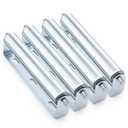 Elsjoy 4 Pack 10 Inch Long Roller and Bracket Set with 1.5" Diameter, Galvanized Steel Conveyor Roller for Conveying Heavy Objects, Canoe, Kayak, Woodworking