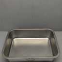 Stainless Steel Cat Litter Box High Side Cats Toilet Metal Kitten Litter Pan, Pet Cleaning Tool for Big and Small Cats, Rabbits, Splash-Proof and Non-Stick Cat Poop Box odorless 15.7"x11.8"x3.9" (XS-15.7"x11.8"x3.9")