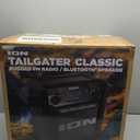 ION Tailgater Classic Outdoor Portable Bluetooth Speaker with Rechargeable Battery, FM Radio, USB Port, IPX5 Water-Resistant, 6.5" Woofer, App, Black