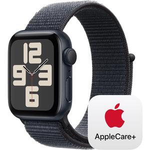 Apple Watch SE (2nd Gen) [GPS 40mm] Smartwatch with Midnight Aluminium Case with Ink Sport Loop One Size. Fitness and Sleep Trackers, Crash Detection, Heart Rate Monitor, Carbon Neutral