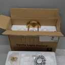 Bathroom Light Fixtures, 3-Light Brushed Gold Vanity Light, Gold Bathroom Lights Over Mirror with Clear Glass Shade, Wall Sconces for Mirror Bedroom Living Room Hallway