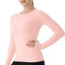 MathCat Seamless Workout Shirts for Women Long Sleeve Yoga Running Shirt Breathable Athletic Tops Slim Fit, Size XS