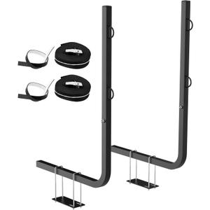 RVGUARD RV Tote Tank Carrier, RV Bumper Mount Tote Tank Holder with Straps & Anti-Slip Strip, RV Bumper Rack Fits Both 4"& 4-1/2" Bumpers