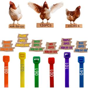Vibrant 120Pcs Chicken Leg Bands-Easily Identify Your Poultry with Colorful Leg Bands-Durable and Laser Engraved for Long-Lasting Visibility-Perfect for Chicken,Duck,and Goose Owners