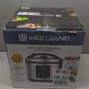 West Bend Rice & Grain Multi Cooker Programmable with 9 Preset Functions, Features Delay Start and Keep Warm Functions and Steam Basket, 20 Cups Cooked (10 Cups Uncooked), Stainless Steel