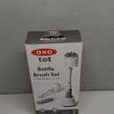 OXO Tot Bottle Brush with Nipple Cleaner and Stand  Gray, 2-Pack