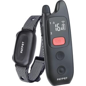 PATPET Dog Shock Collar with Remote - Waterproof Dog Training Collar for Small Medium Large Dogs with Beep, Vibration and 16 Static Levels Shock