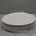 Dandat 12 Pcs Large Serving Platters Oval Trays White Plates Serving Dish for Wedding Party Restaurant Home Steak, Taco, Sushi, Appetizer, Cake (14 Inch)