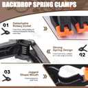 22 Packs Photography Backdrop Clips Clamps, Include 10 Curtain Ring Clips, 6 Spring Clamps, 6 Leather Background Clips Holder for Photo Studio Backdrop Background Helper Photo Clamp