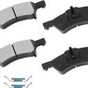 Cciyu D857 Ceramic Front Disc Brake Pad Set Fit For 2001-2007 For Chrysler Town & Country,2003 For Chrysler Voyager,2001-2007 For Dodge Caravan,2001-2007 For Dodge Grand Caravan,4pcs